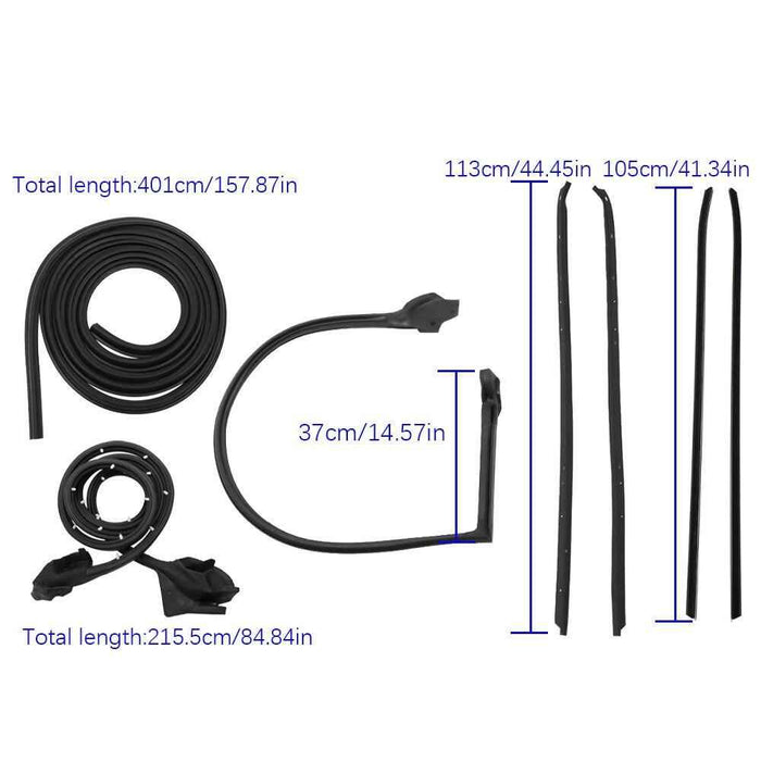 DURAFORCE For Camaro Firebird 1970-1979 1980 1981 Door Window Roofrail Weatherstrip Seal