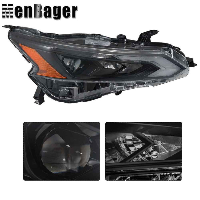 DURAFORCE For Nissan Altima 2022-2023 LED Headlight Headlamp Black Housing Right Side