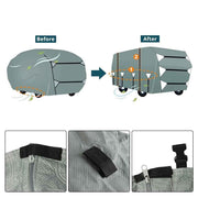 DURAFORCE Car Cover 4 Layers Air Vents & 4 Tire Covers For 30'-33' Motorhome Class A Gray