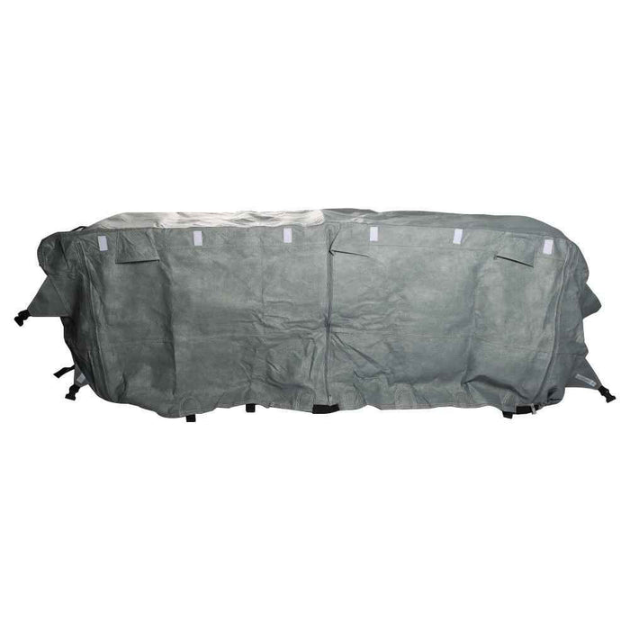 DURAFORCE Car Cover 4 Layers Air Vents & 4 Tire Covers For 30'-33' Motorhome Class A Gray