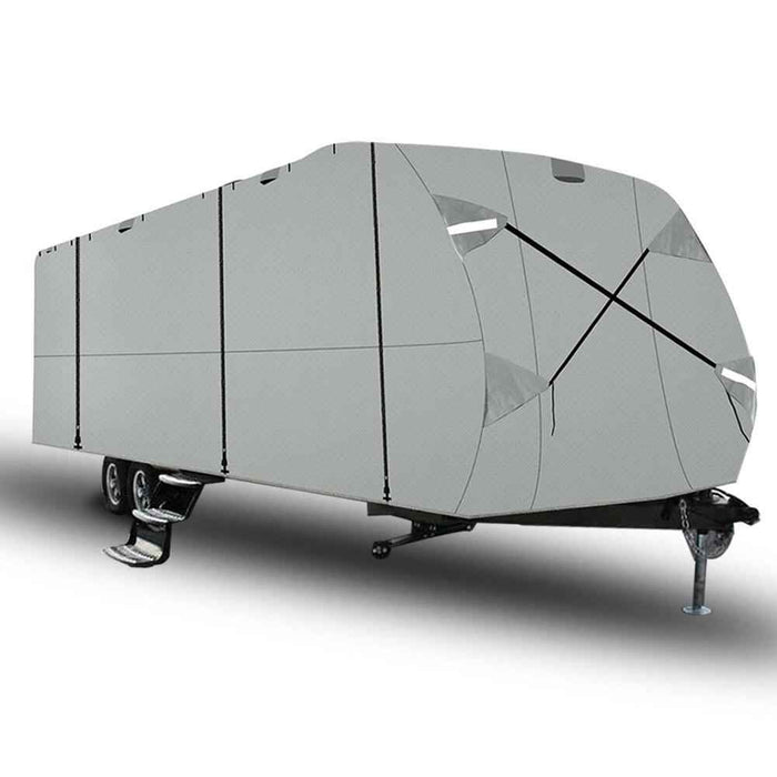 DURAFORCE Replacement RV Cover Waterproof UV Breathable For 30'-33' Travel Trailer Gray