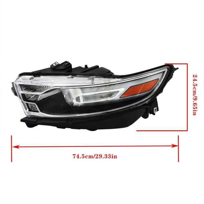 DURAFORCE Driver Side For 2013-2014 Ford Taurus Halogen Headlight w/Gray Trim Projector