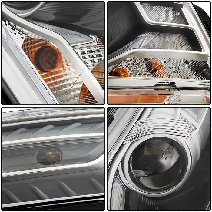 DURAFORCE Driver Side For 2013-2014 Ford Taurus Halogen Headlight w/Gray Trim Projector