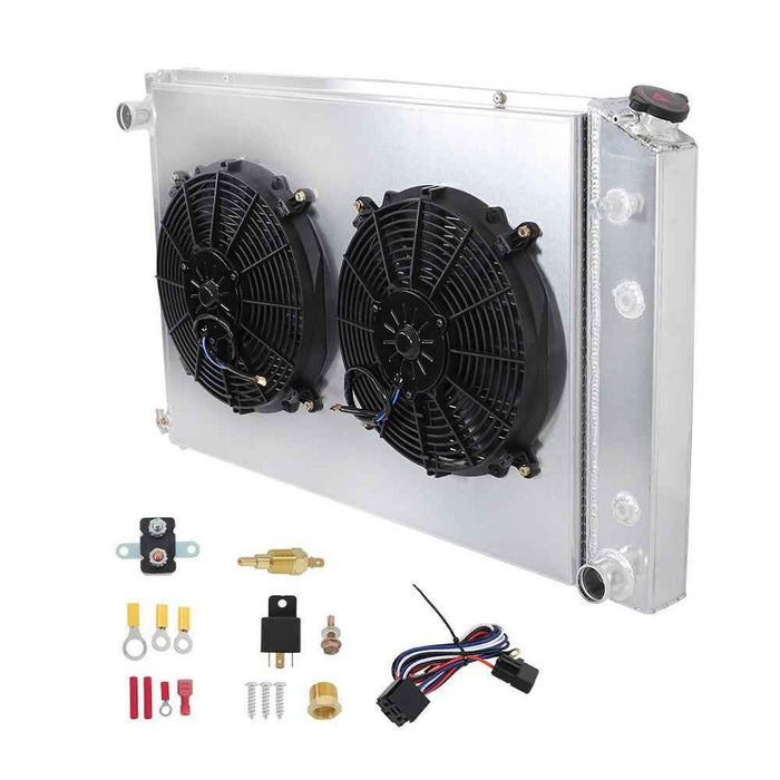 DURAFORCE 4 Row Radiator+Shroud Fan For 73-87 Chevy CK C10 C20 C30 K10 GMC C1500 CC716