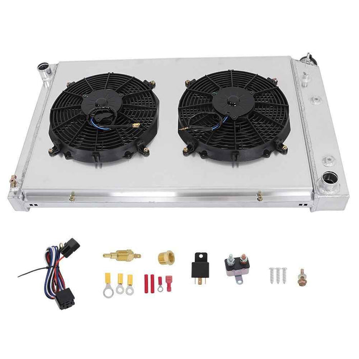 DURAFORCE 4 Row Radiator+Shroud Fan For 73-87 Chevy CK C10 C20 C30 K10 GMC C1500 CC716