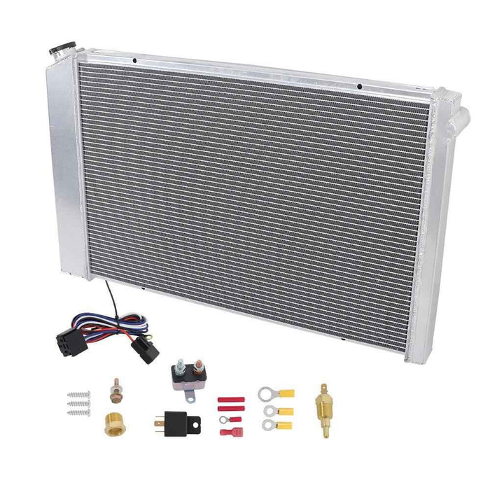 DURAFORCE 4 Row Radiator+Shroud Fan For 73-87 Chevy CK C10 C20 C30 K10 GMC C1500 CC716