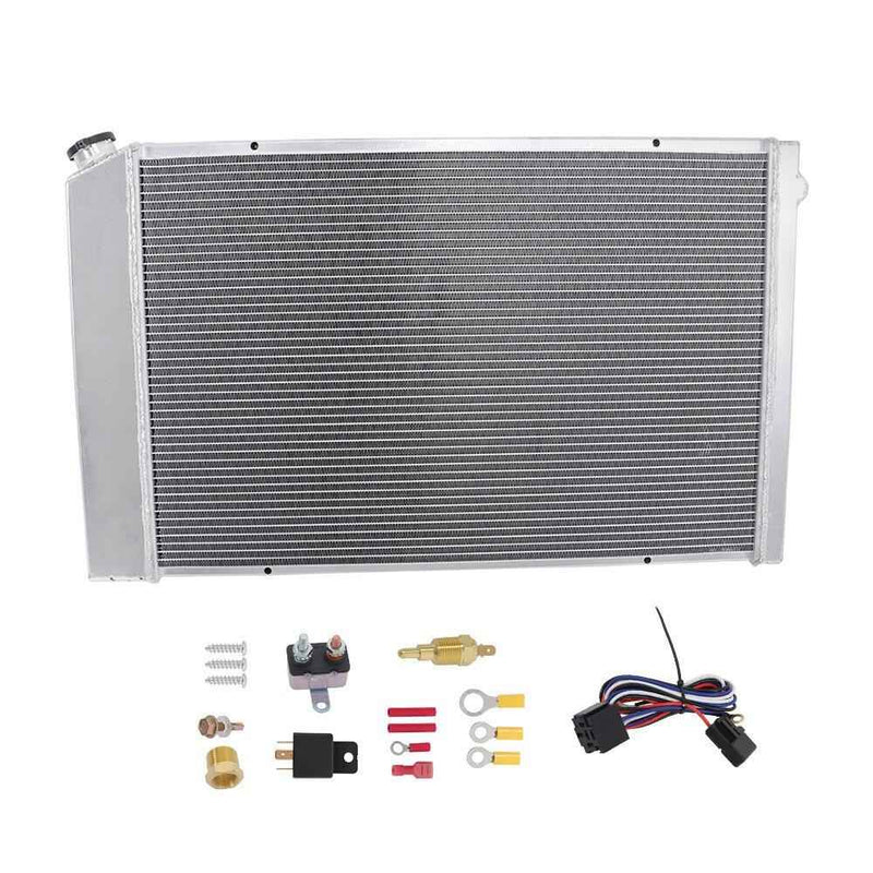 DURAFORCE 4 Row Radiator+Shroud Fan For 73-87 Chevy CK C10 C20 C30 K10 GMC C1500 CC716
