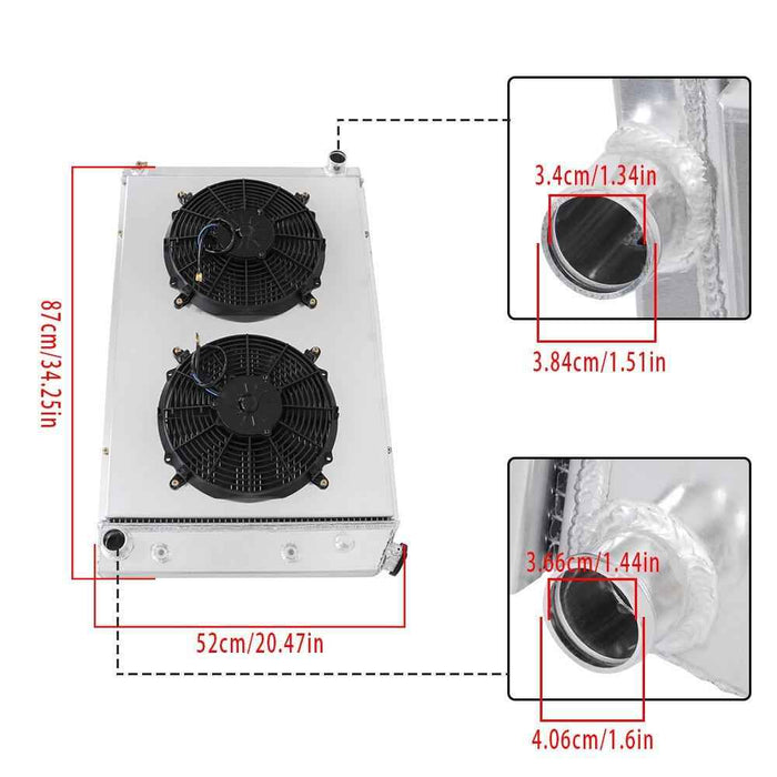 DURAFORCE 4 Row Radiator+Shroud Fan For 73-87 Chevy CK C10 C20 C30 K10 GMC C1500 CC716