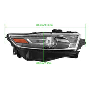 DURAFORCE Right HIR2 Headlight DG1Z13008A Grey For Ford Taurus SE Limited SEL 2013-2014