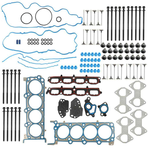 DURAFORCE Head Gasket Set Intake Exhaust Valves For Ford F-150 5.4L V8 Triton 3-VALVE SOHC