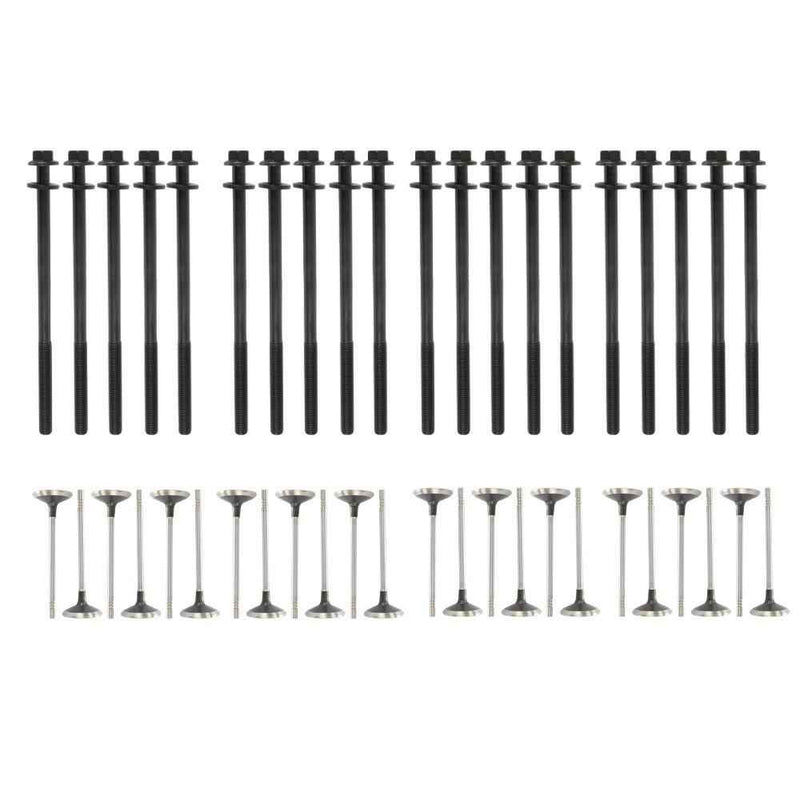 DURAFORCE Head Gasket Set Intake Exhaust Valves For Ford F-150 5.4L V8 Triton 3-VALVE SOHC