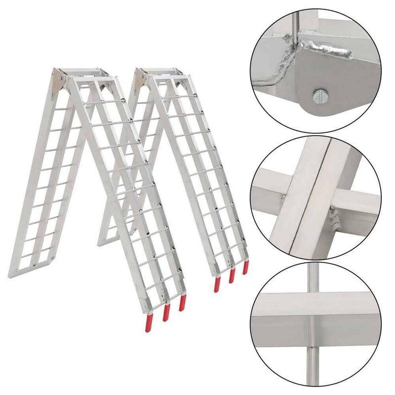 DURAFORCE USA New 1500lbs Capacity 7.5' 2x Folding Loading Ramps Kit For Motorcycle ATV