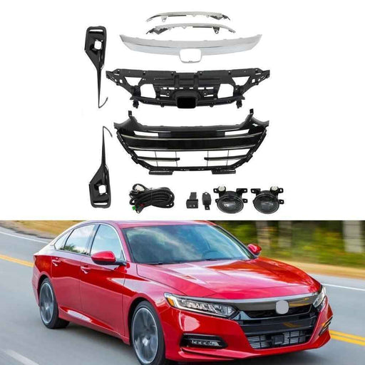 DURAFORCE For 2021-2023 Honda Accord Front Grille&Trim&Head Lamp Trim&LED Fog Light Set