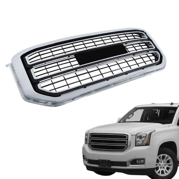 DURAFORCE For 2015 16-2020 GMC Yukon Front Upper Bumper Grille Base Chrome Grill 22936421