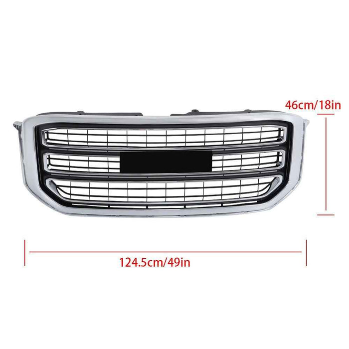 DURAFORCE For 2015 16-2020 GMC Yukon Front Upper Bumper Grille Base Chrome Grill 22936421