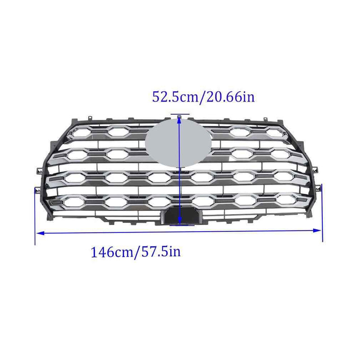 DURAFORCE 53101-0C160 For Toyota Tundra 2022-2023 Front Grille Chrome Grill W/camera Hole