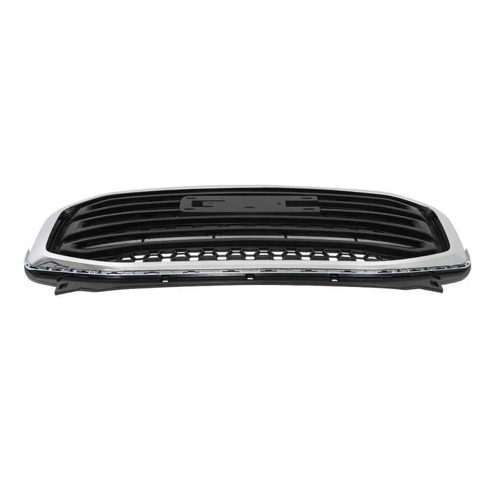 DURAFORCE Black Mesh Chrome Frame Grill For GMC Acadia SLE/SL 17 18 19 Front Upper Grille