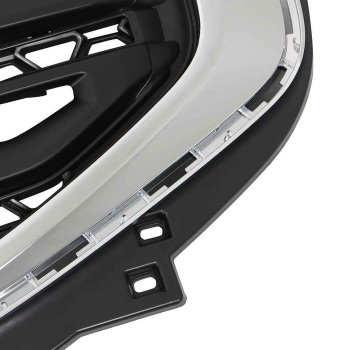 DURAFORCE Black Mesh Chrome Frame Grill For GMC Acadia SLE/SL 17 18 19 Front Upper Grille