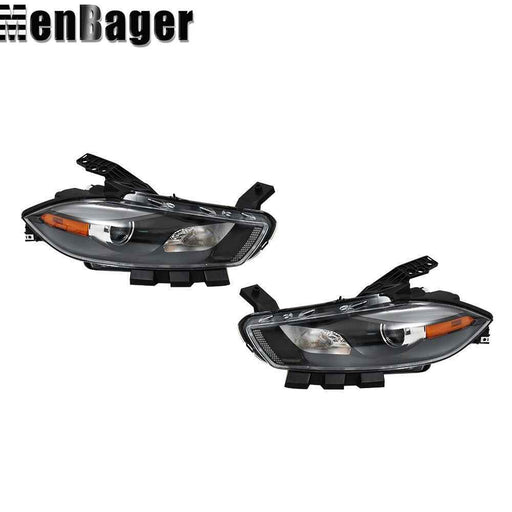 DURAFORCE Headlights Right&Left Side For 2013 2014 2015 2016 Dodge Dart Halogen W/O Bulbs