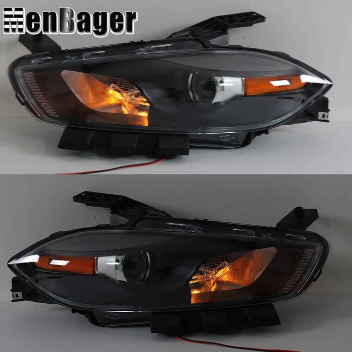 DURAFORCE Headlights Right&Left Side For 2013 2014 2015 2016 Dodge Dart Halogen W/O Bulbs