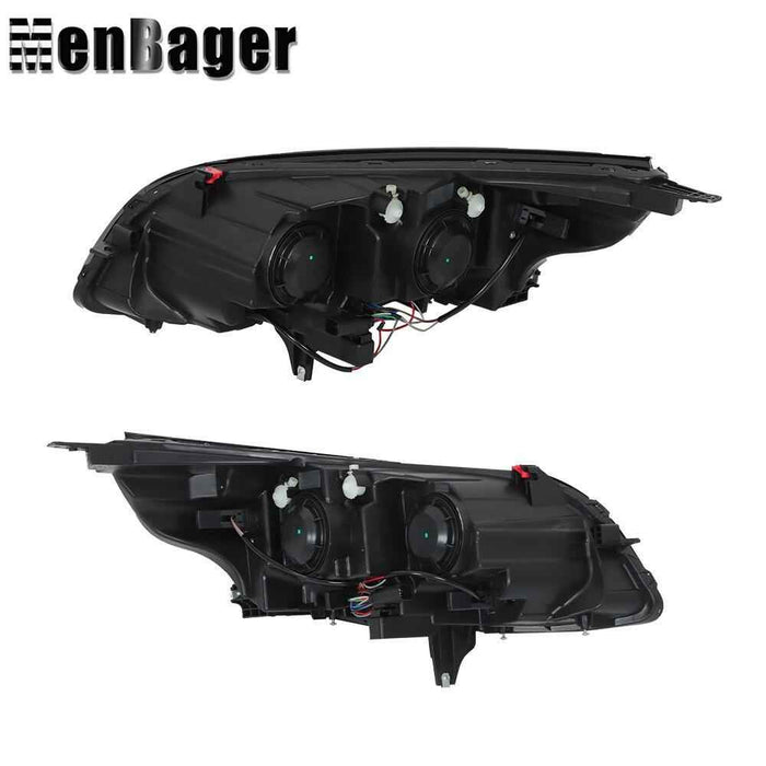 DURAFORCE Headlights Halogen W/O Bulb Black For Chevy Malibu 2013 14 2015 Headlamps