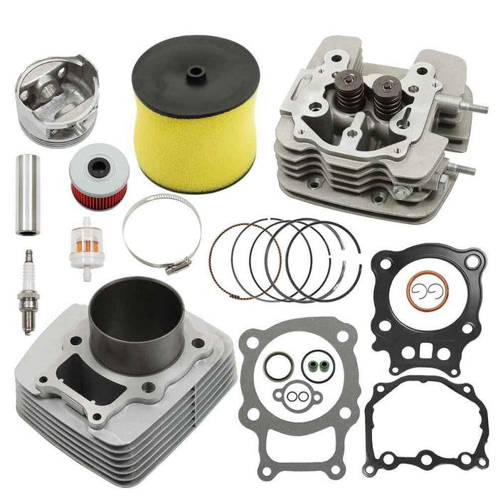 DURAFORCE NEW 350cc Cylinder Head Piston Kit For Honda Rancher TRX 350 2000-2006