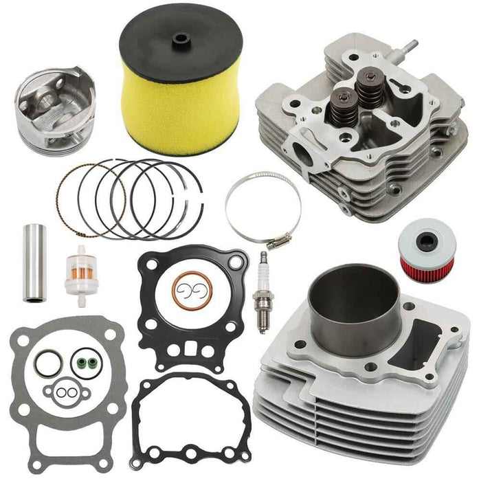 DURAFORCE NEW 350cc Cylinder Head Piston Kit For Honda Rancher TRX 350 2000-2006