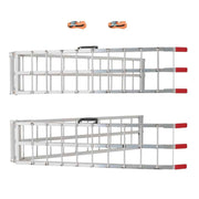 DURAFORCE 2× 7.5' Aluminum Folding Loading Ramps For ATV UTV Truck Motorcycle Lawn Mower