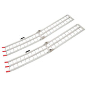 DURAFORCE 2× 7.5' Aluminum Folding Loading Ramps For ATV UTV Truck Motorcycle Lawn Mower