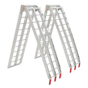 DURAFORCE 2× 7.5' Aluminum Folding Loading Ramps For ATV UTV Truck Motorcycle Lawn Mower