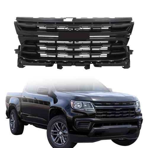 DURAFORCE 84922758 For 2021 2022 Chevrolet Colorado Front Upper Grill Grille Gloss Black