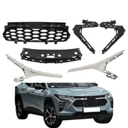 DURAFORCE For 2023-2024 Chevy Trax RS Front Upper Lower Grill Grille Black Chrome Trim