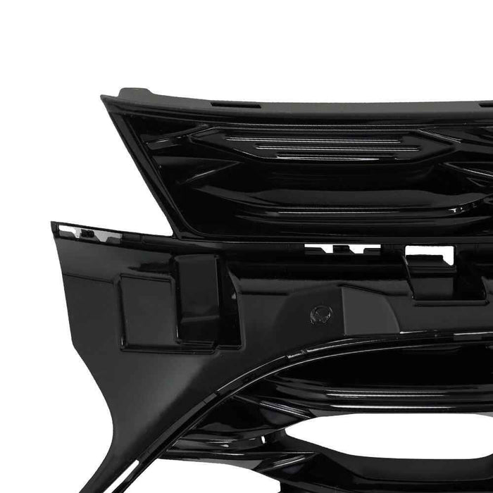 DURAFORCE For 2023-2024 Chevy Trax RS Front Upper Lower Grill Grille Black Chrome Trim