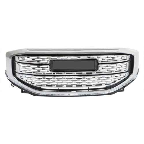 DURAFORCE Front Upper Grille Assembly Chrome Bumper Grill For 17 18 2019 GMC Acadia DENAL