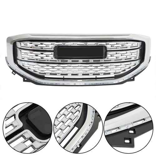 DURAFORCE Front Upper Grille Assembly Chrome Bumper Grill For 17 18 2019 GMC Acadia DENAL