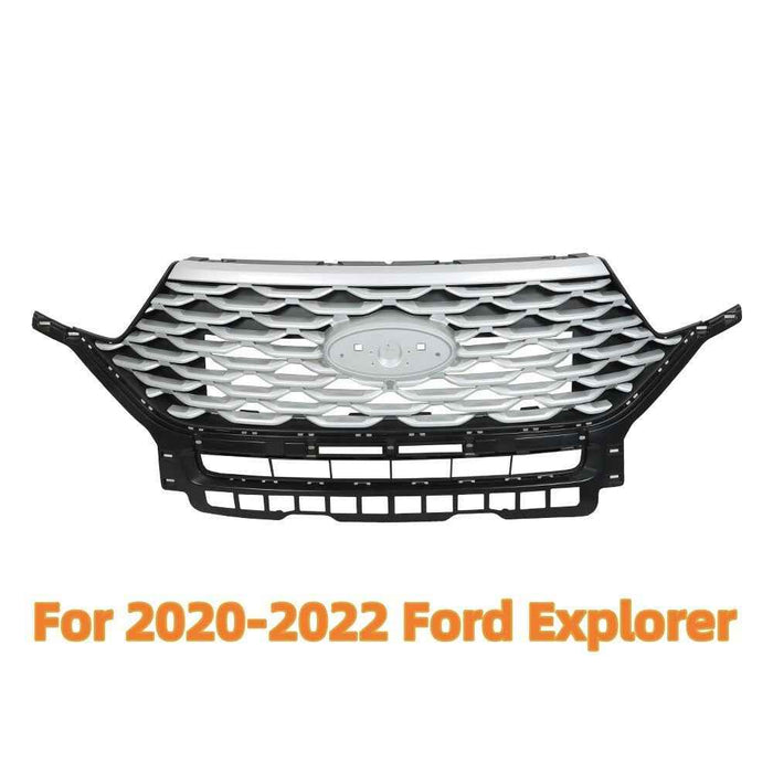 DURAFORCE Mesh Style Painted Plastic Grill For 2020-2022 Ford Explorer Front Upper Grille