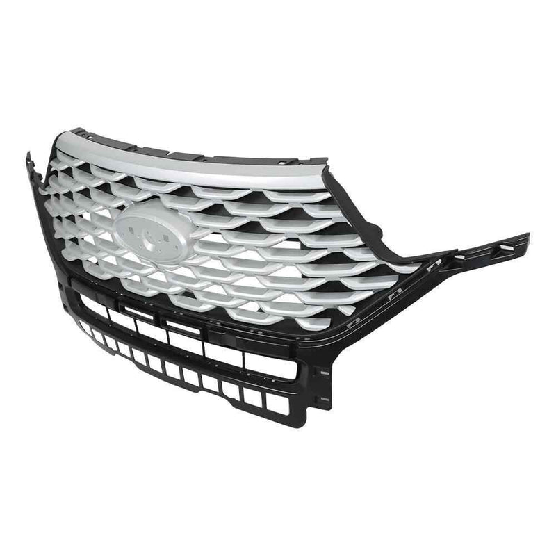 DURAFORCE Mesh Style Painted Plastic Grill For 2020-2022 Ford Explorer Front Upper Grille