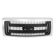 DURAFORCE For 2009-2014 Ford F150 Front Upper Grille Silver Black Grill DL3Z-8200-CPTM