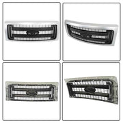 DURAFORCE For 2009-2014 Ford F150 Front Upper Grille Silver Black Grill DL3Z-8200-CPTM