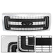 DURAFORCE For 2009-2014 Ford F150 Front Upper Grille Silver Black Grill DL3Z-8200-CPTM