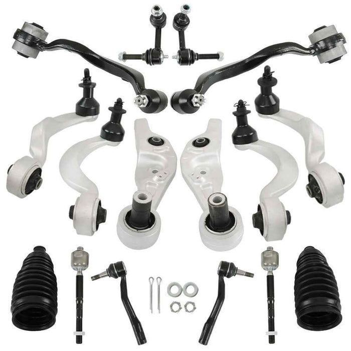 DURAFORCE 16PCS Front Upper Lower Forward Control Arms Kit Tie Rods For Lexus LS460 07-17