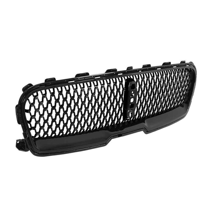 DURAFORCE W/Camera Hole Front Grille Gloss Black For 2017 2018 19 2020 Lincoln Continental
