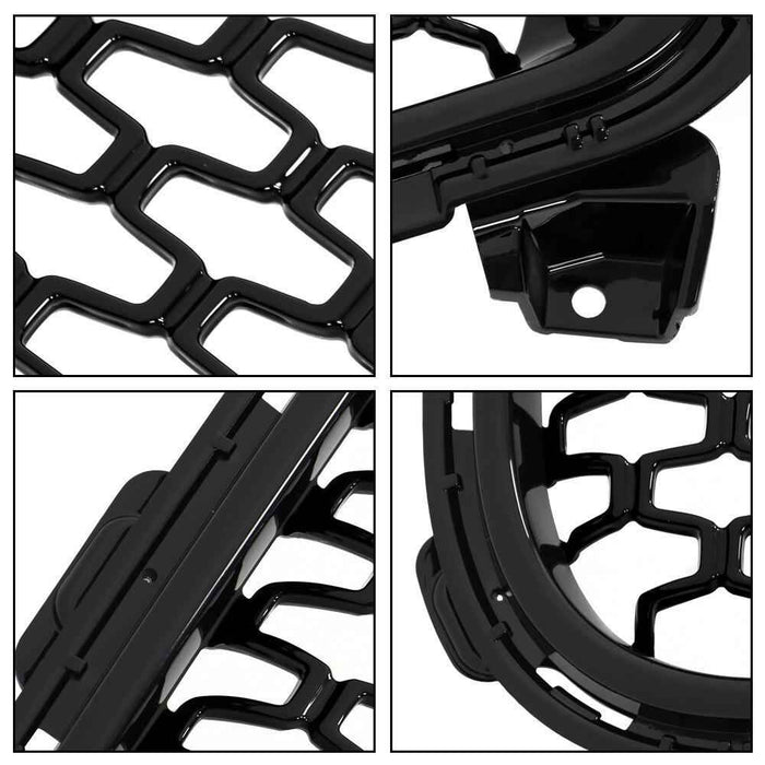 DURAFORCE W/Camera Hole Front Grille Gloss Black For 2017 2018 19 2020 Lincoln Continental