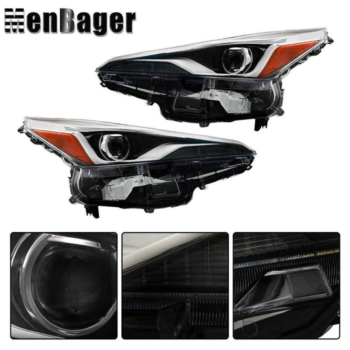 DURAFORCE Right&Left Side For 2019 2020 2021 2022 Toyota Prius Headlights LED Headlamps