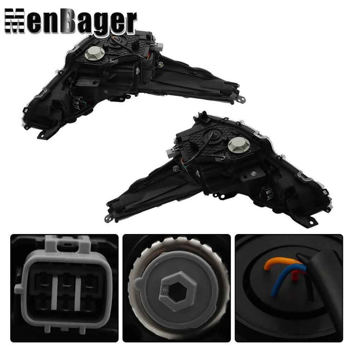 DURAFORCE Right&Left Side For 2019 2020 2021 2022 Toyota Prius Headlights LED Headlamps