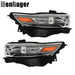 DURAFORCE Headlight Headlamp Halogen W/Gray Trim For 2013-2016 Ford Taurus Left&Right Side