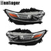 DURAFORCE Headlight Headlamp Halogen W/Gray Trim For 2013-2016 Ford Taurus Left&Right Side