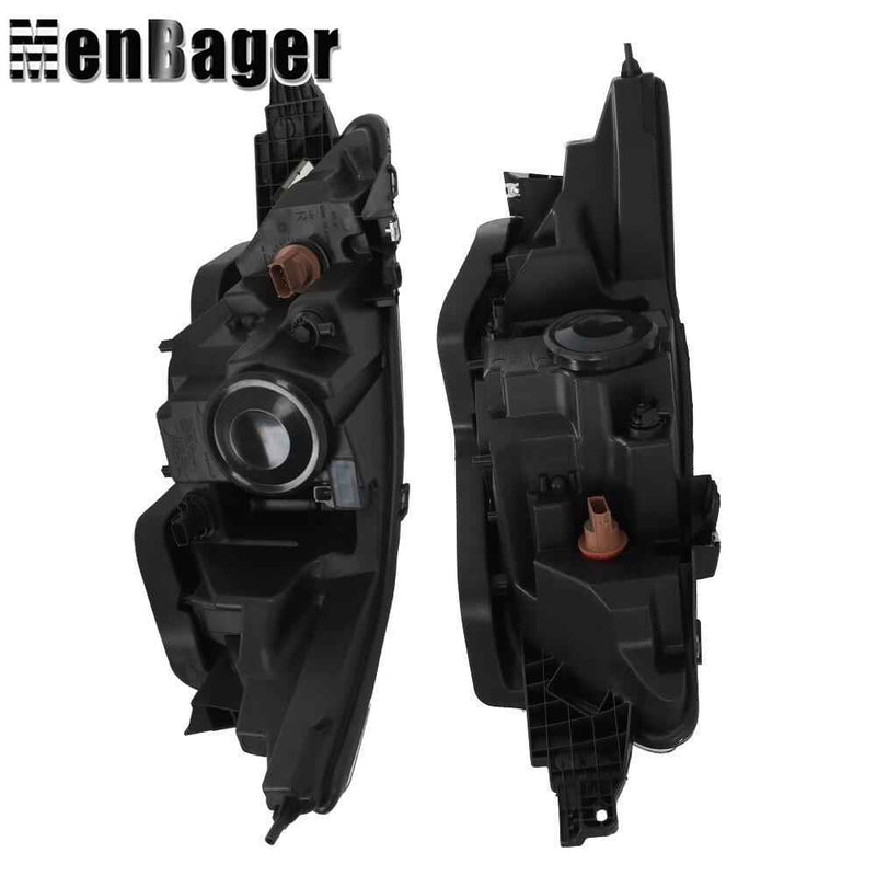 DURAFORCE Headlight Headlamp Halogen W/Gray Trim For 2013-2016 Ford Taurus Left&Right Side