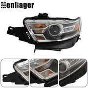 DURAFORCE Headlight Headlamp Halogen W/Gray Trim For 2013-2016 Ford Taurus Left&Right Side