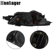 DURAFORCE Headlight Headlamp Halogen W/Gray Trim For 2013-2016 Ford Taurus Left&Right Side